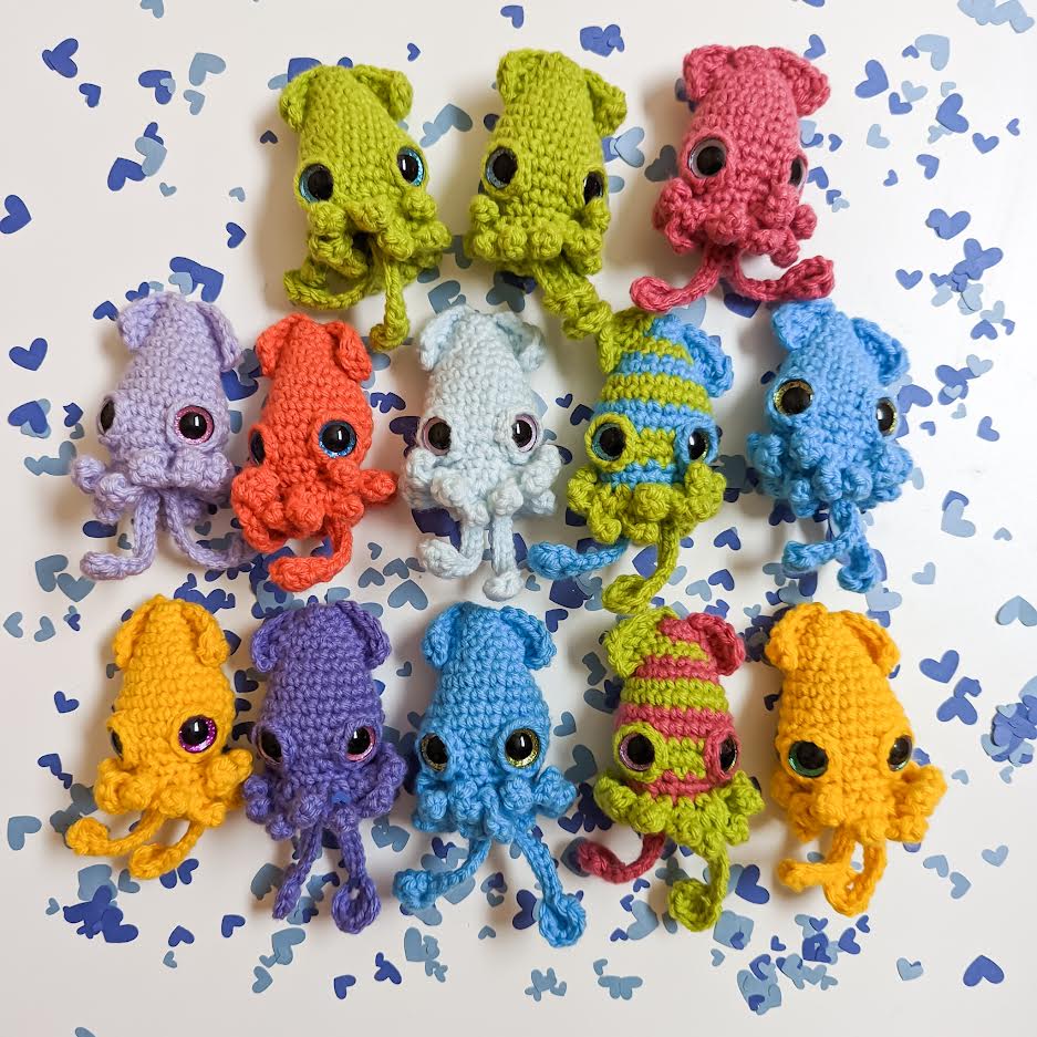 Happy Baby Squid Crochet Pattern