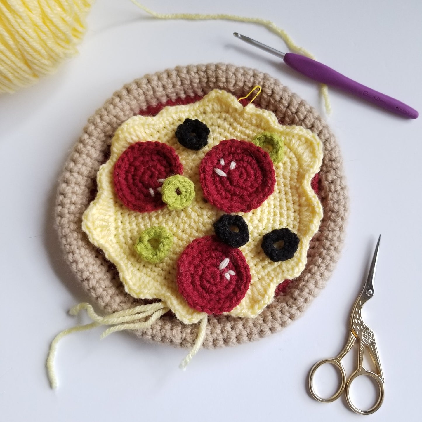 Build A Pizza Play Food Crochet Pattern