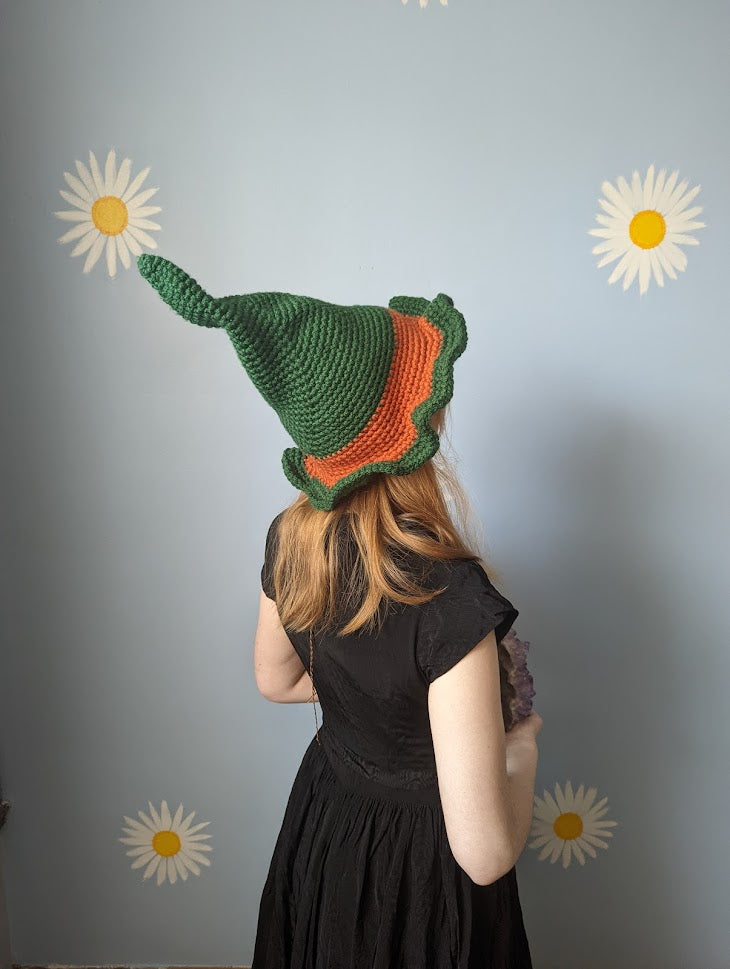 Garden Fairy Witch Hat Crochet Pattern