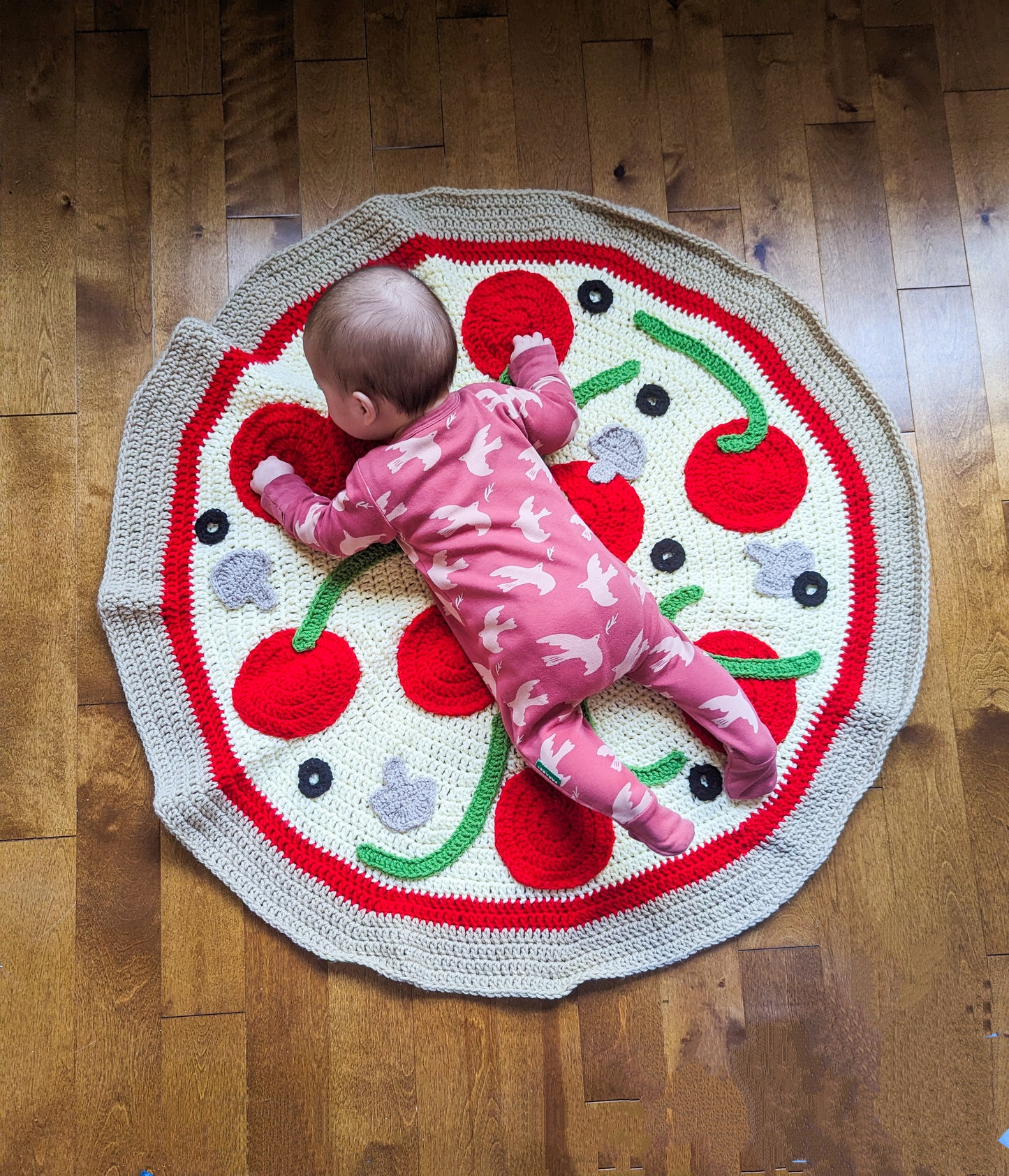 Baby Pizza Blanket PDF Crochet Pattern