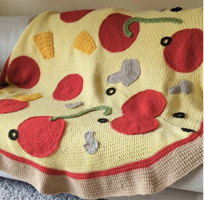 Blanket Pizza Crochet Pattern