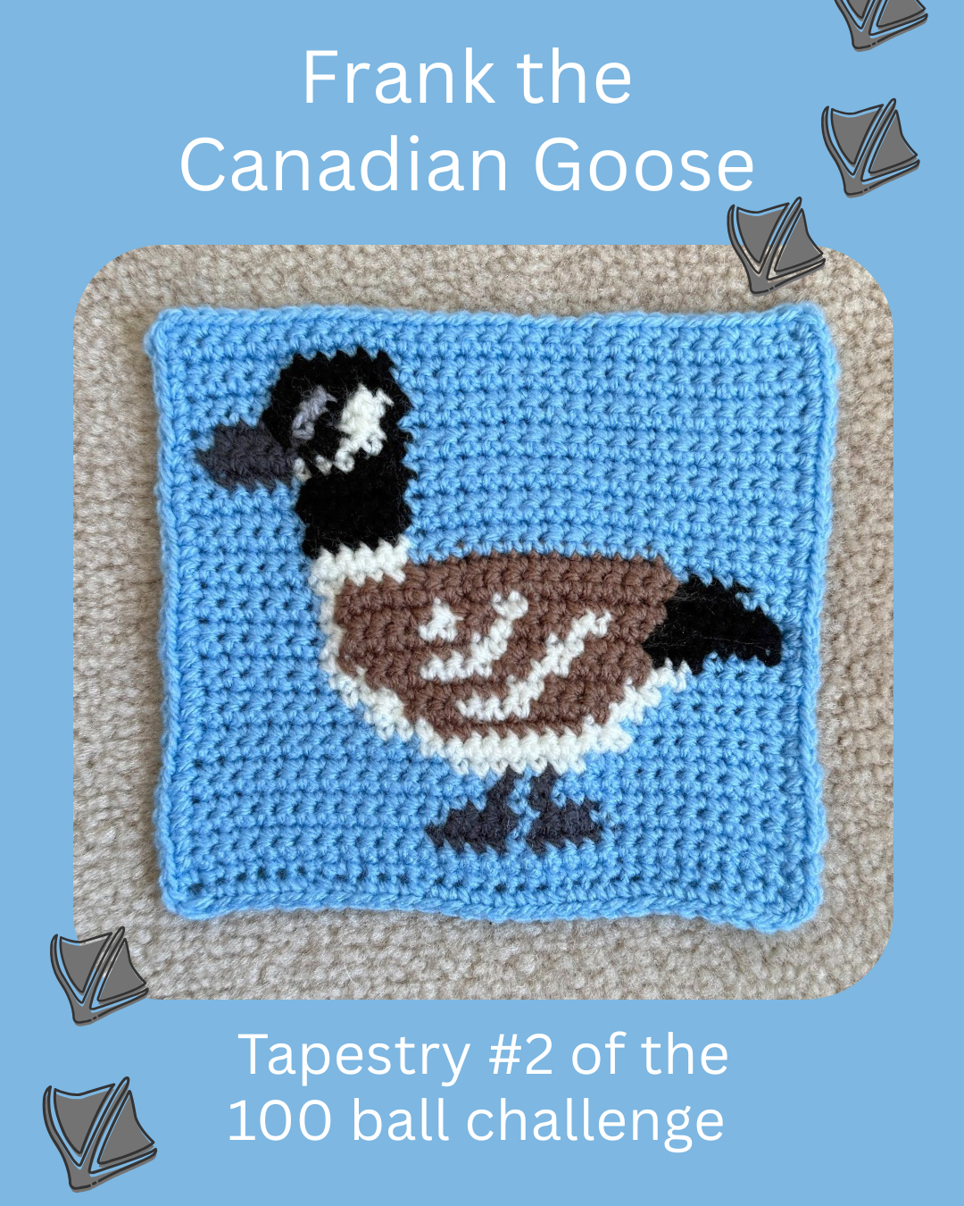 Frank the Canadian Goose Tapestry Crochet Pattern