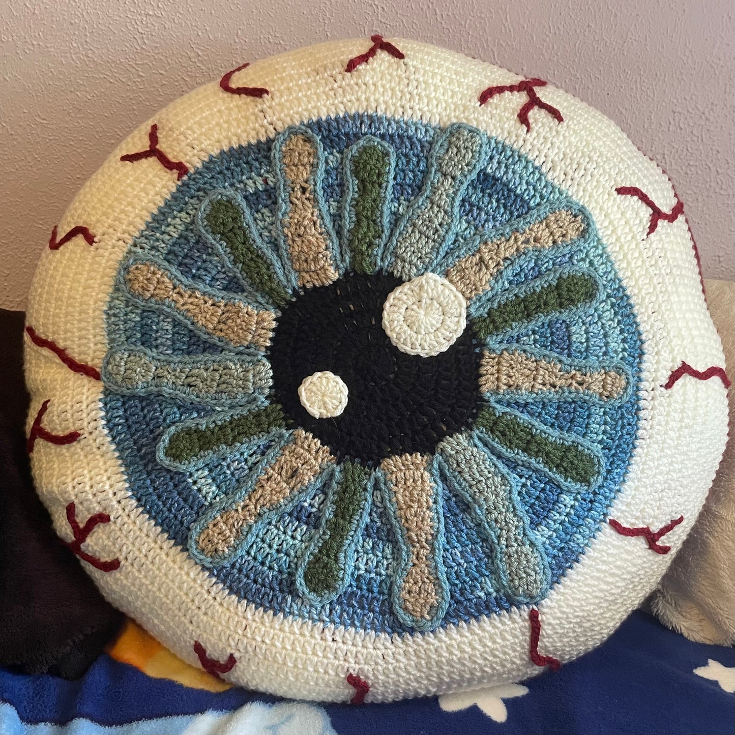 Eyeball Pillow Crochet Pattern