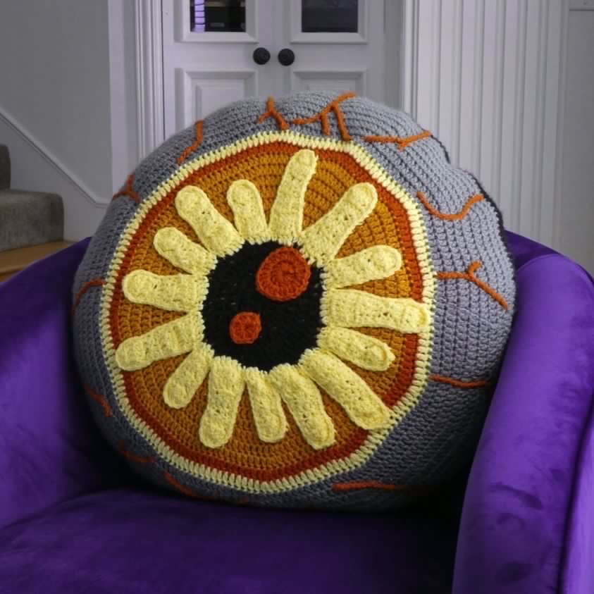 Eyeball Pillow Crochet Pattern