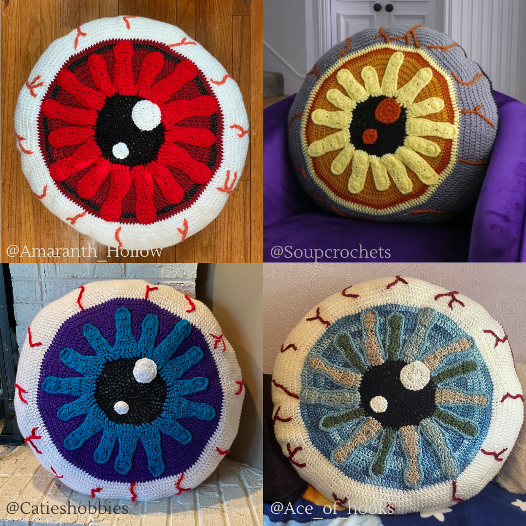 Eyeball Pillow Crochet Pattern