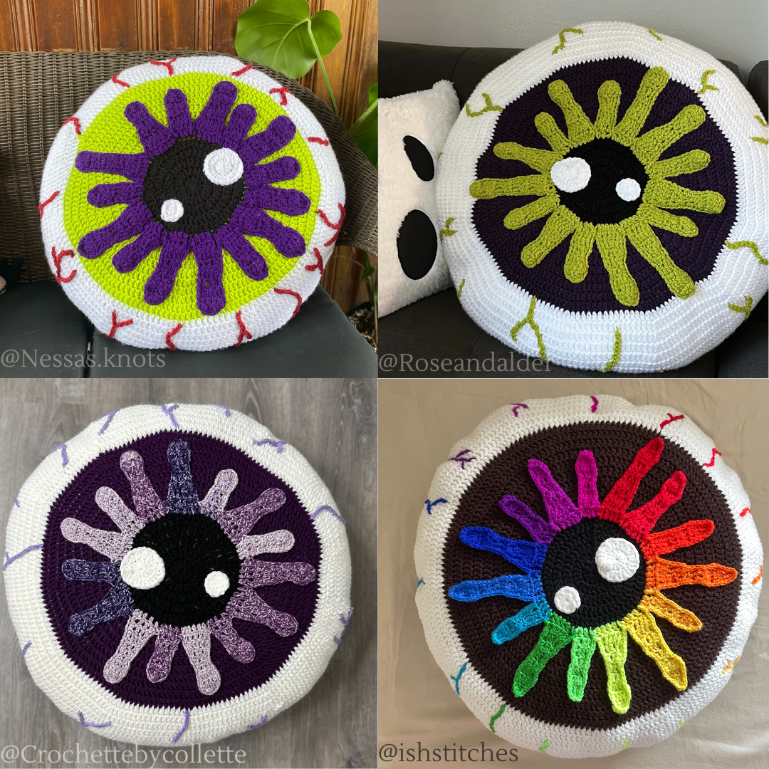Eyeball Pillow Crochet Pattern