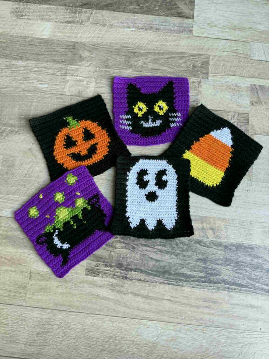 Halloween Coaster Tapestry Squares