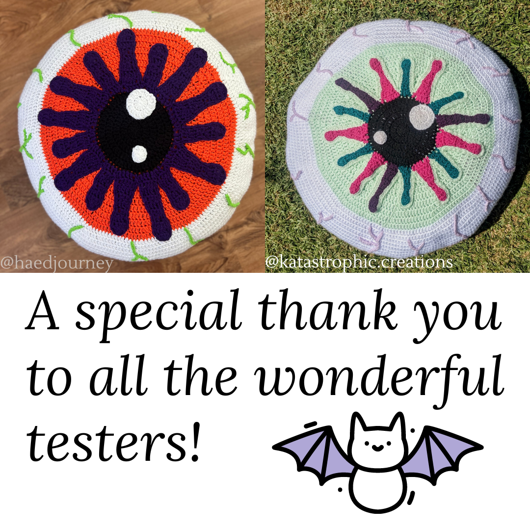 Eyeball Pillow Crochet Pattern