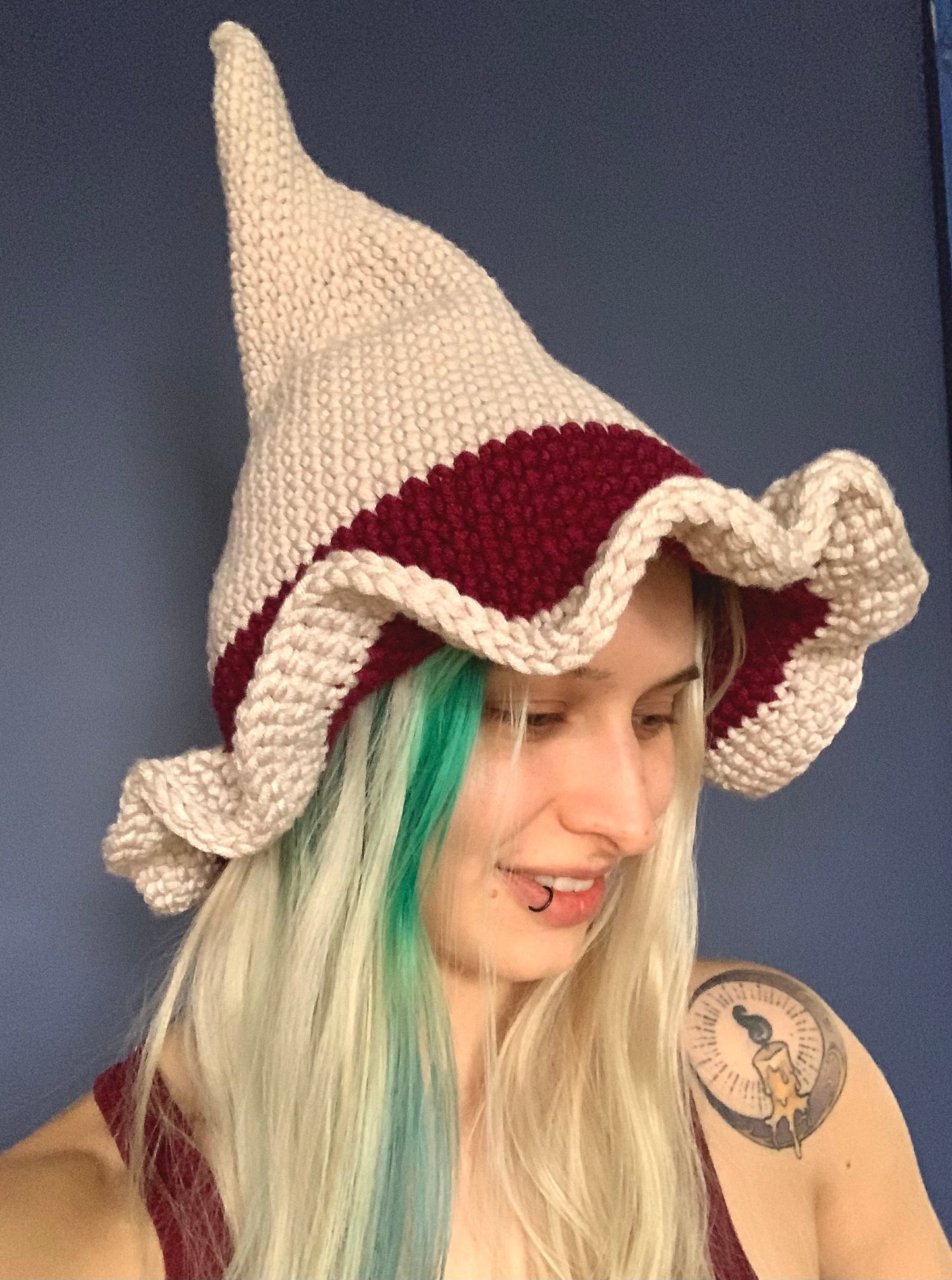 Garden Fairy Witch Hat Crochet Pattern