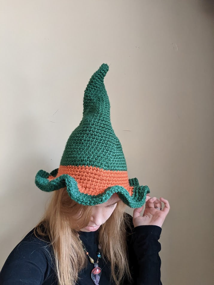 Garden Fairy Witch Hat Crochet Pattern