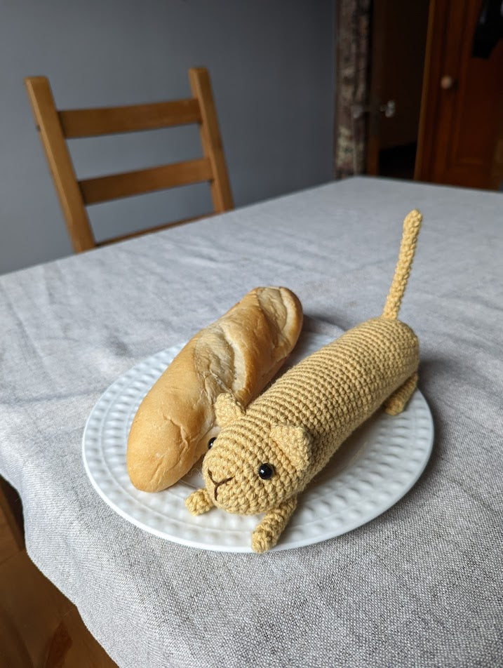 Breadstick Cat NO SEW Crochet Pattern