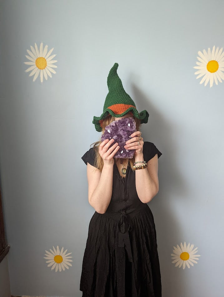 Garden Fairy Witch Hat Crochet Pattern