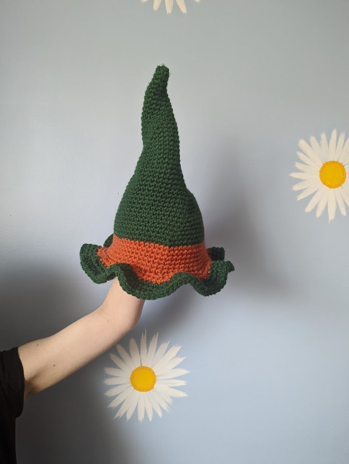 Garden Fairy Witch Hat Crochet Pattern