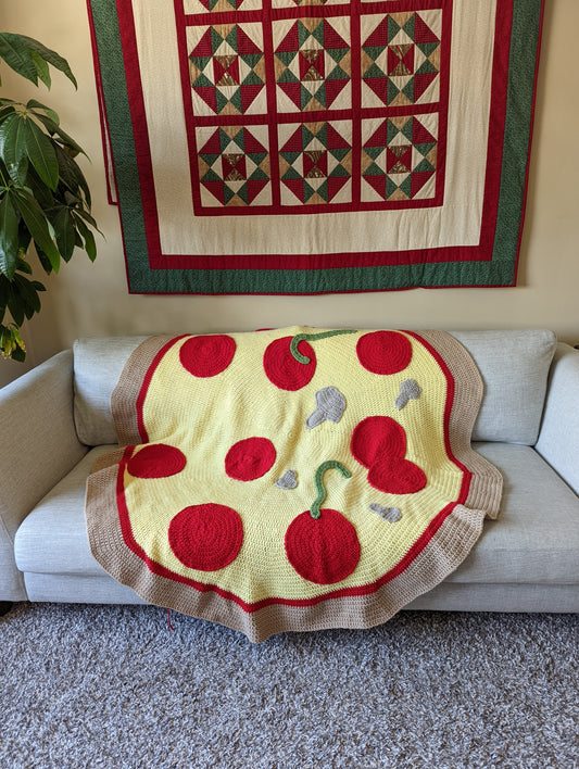 Blanket Pizza Crochet Pattern