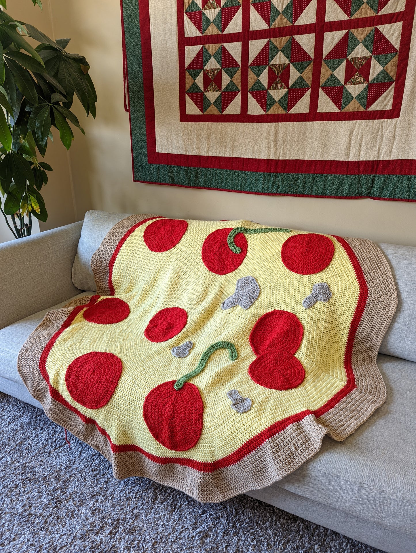 Blanket Pizza Crochet Pattern