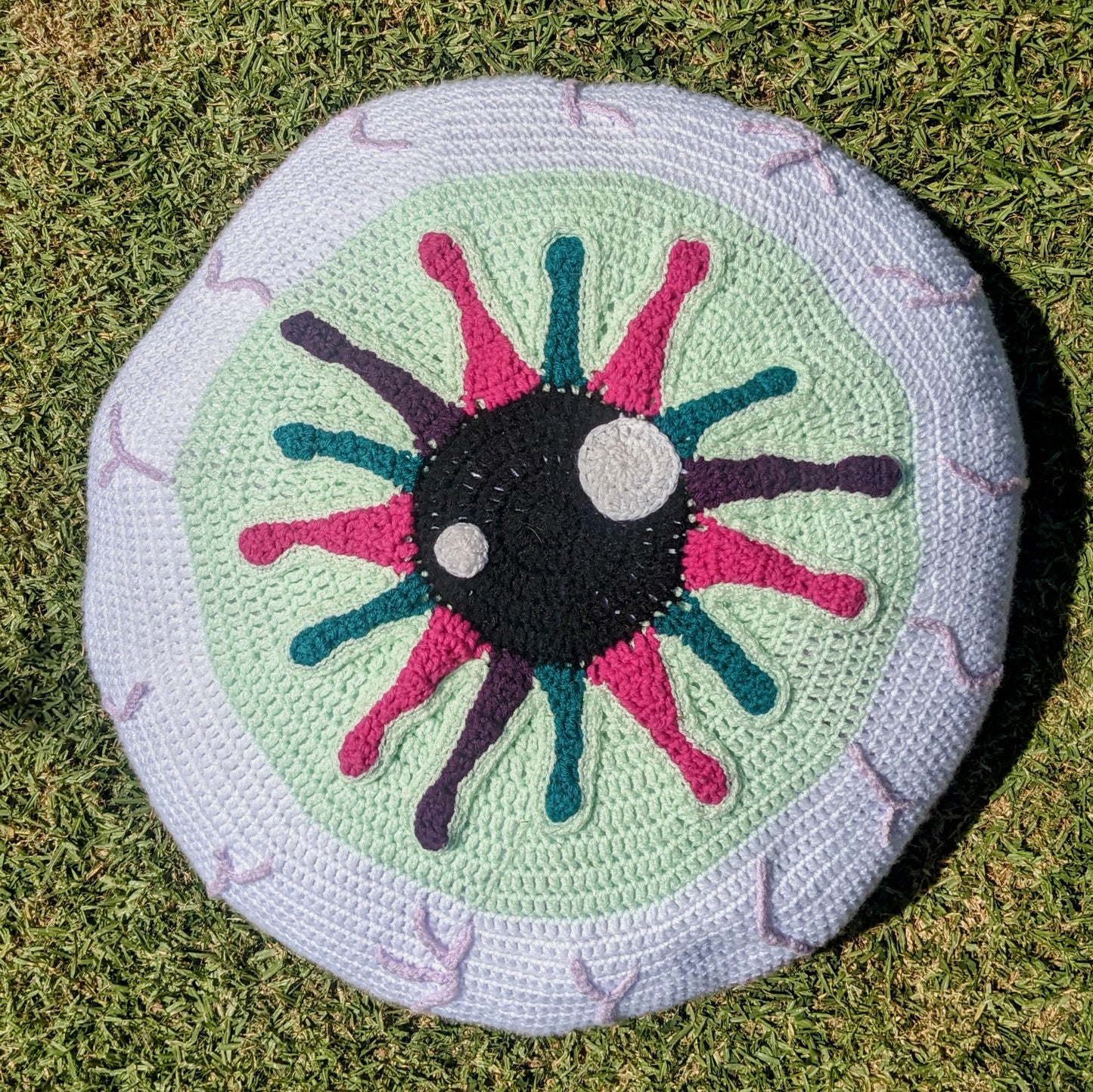 Eyeball Pillow Crochet Pattern