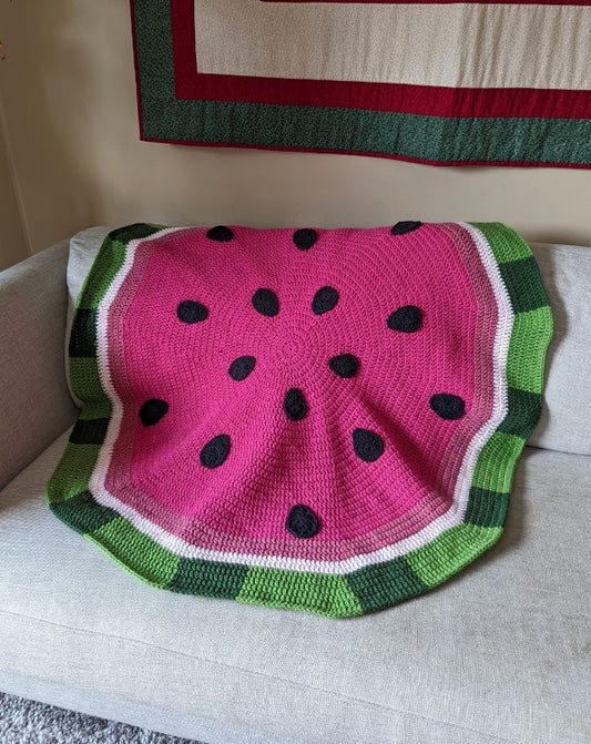 Blanket Watermelon Rug Crochet Pattern