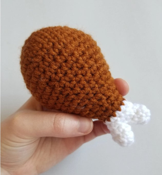 Chicken Drumstick Play Food Crochet Pattern