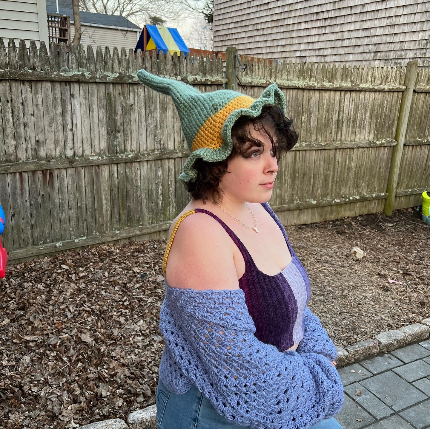 Garden Fairy Witch Hat Crochet Pattern